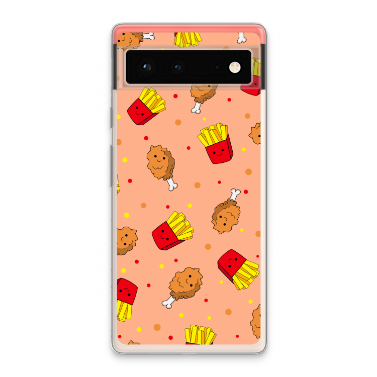 Chicken 'n Fries: Google Pixel 6 Transparant Hoesje
