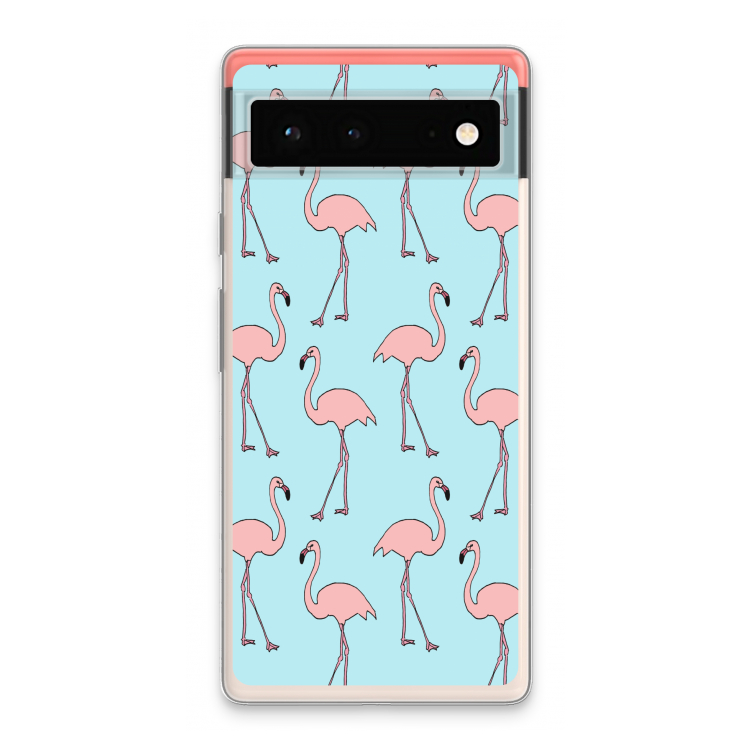 Anything Flamingoes: Google Pixel 6 Transparant Hoesje
