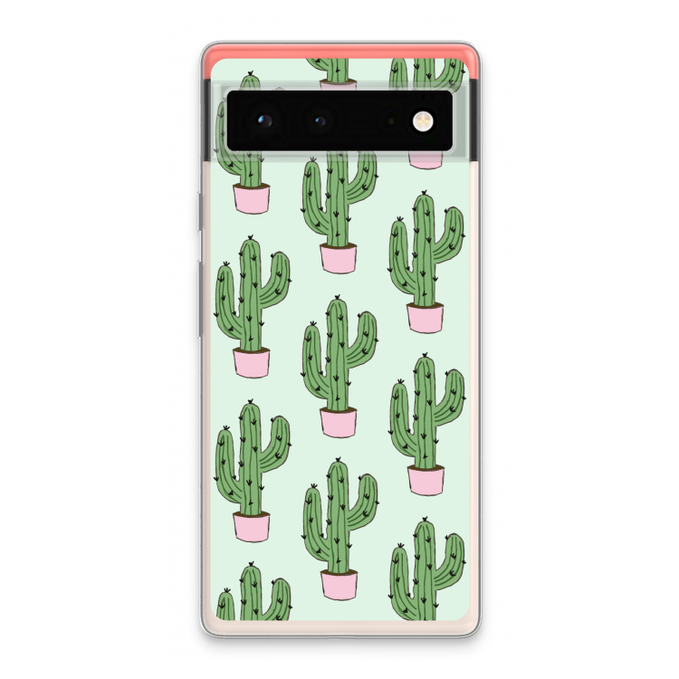 Cactus Lover: Google Pixel 6 Transparant Hoesje