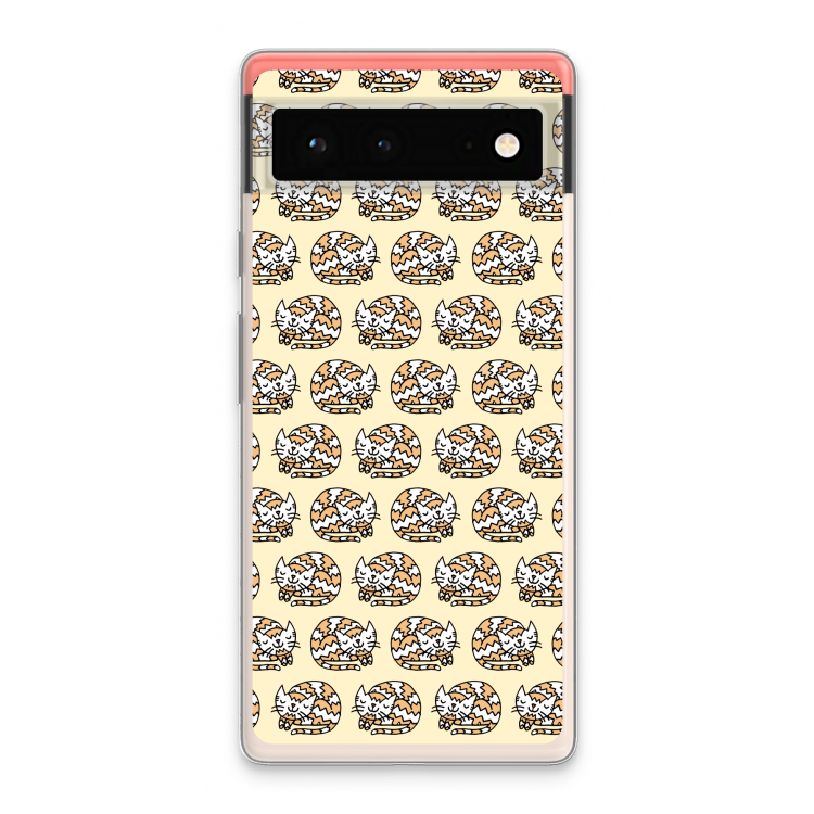 Slapende poes: Google Pixel 6 Transparant Hoesje