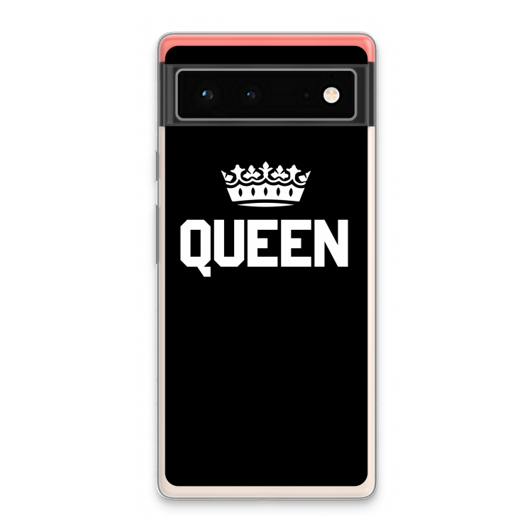 Queen zwart: Google Pixel 6 Transparant Hoesje