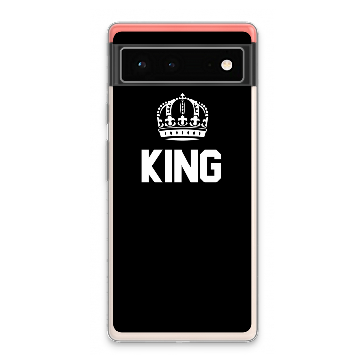 King zwart: Google Pixel 6 Transparant Hoesje