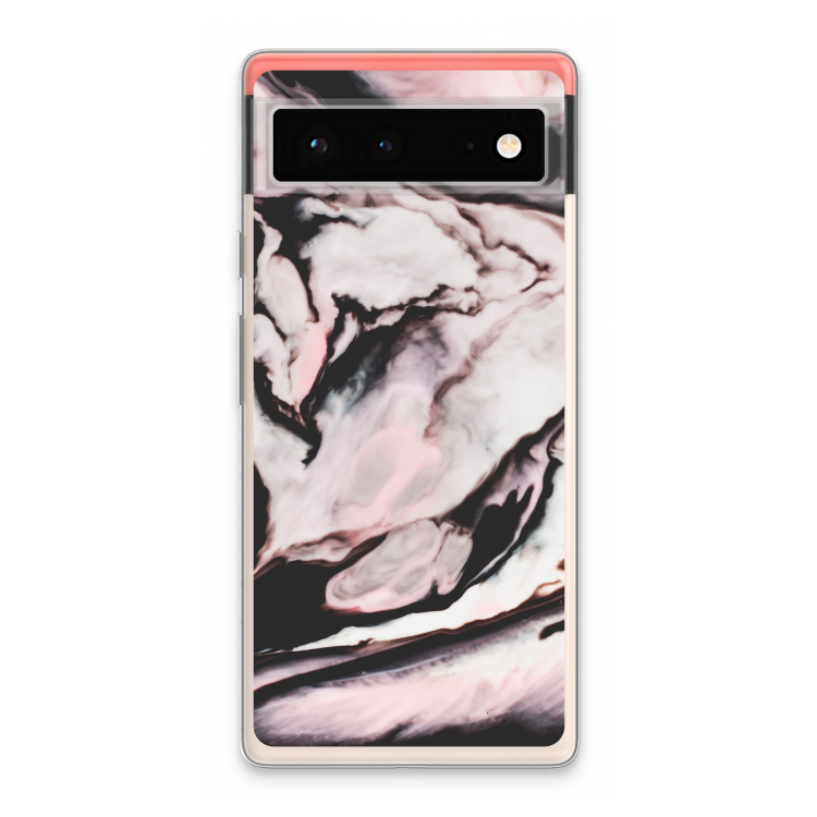 Roze stroom: Google Pixel 6 Transparant Hoesje