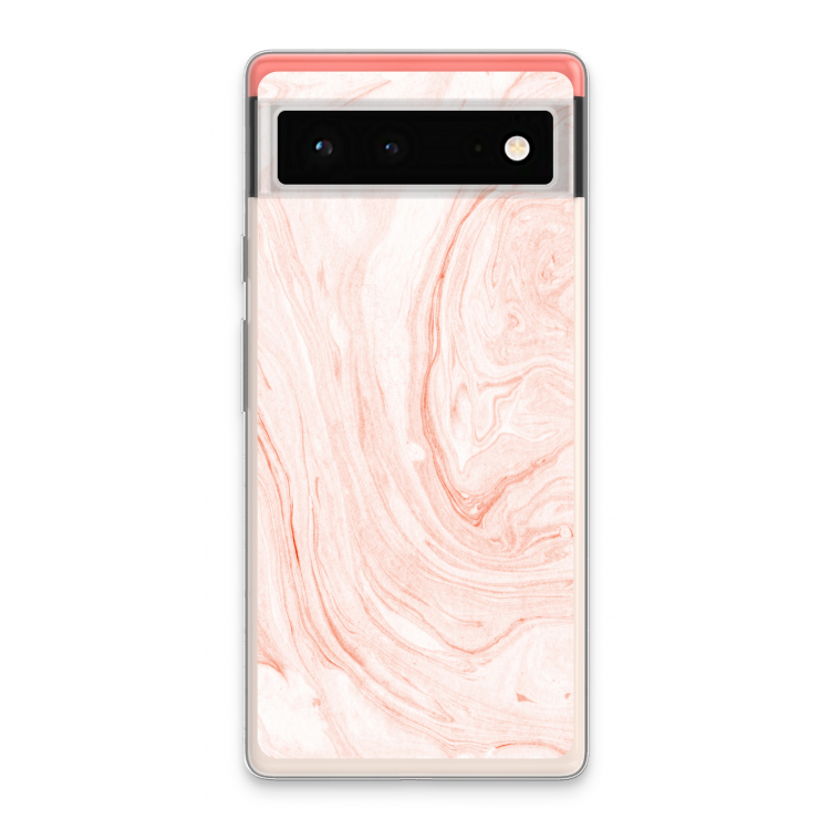 Peach bath: Google Pixel 6 Transparant Hoesje