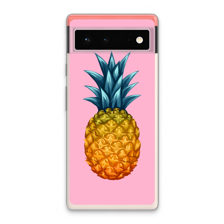 Grote ananas: Google Pixel 6 Transparant Hoesje