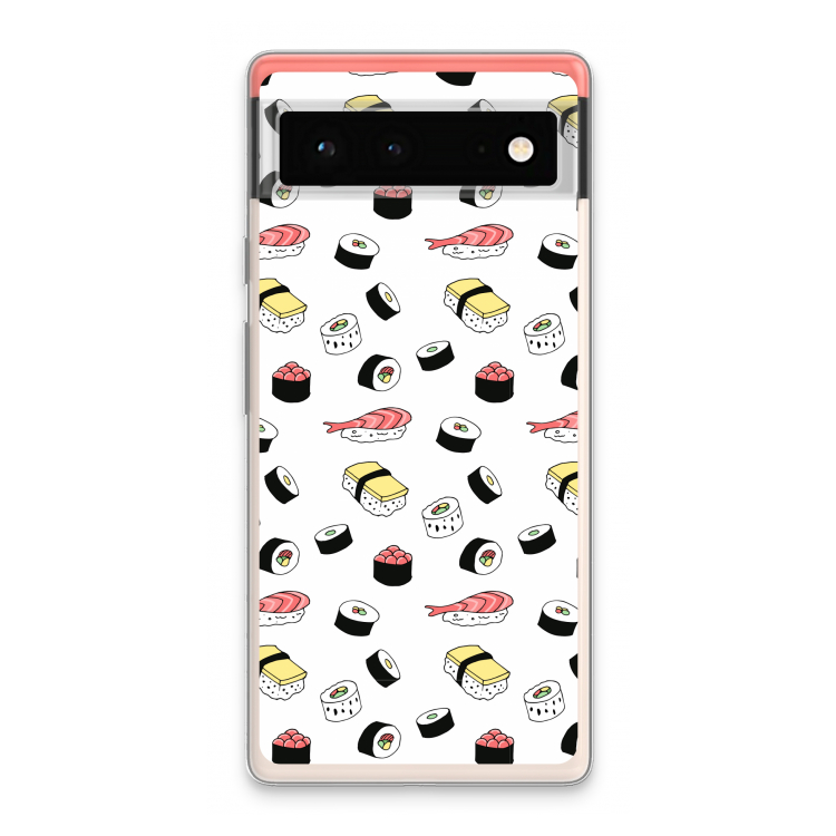 Sushi time: Google Pixel 6 Transparant Hoesje