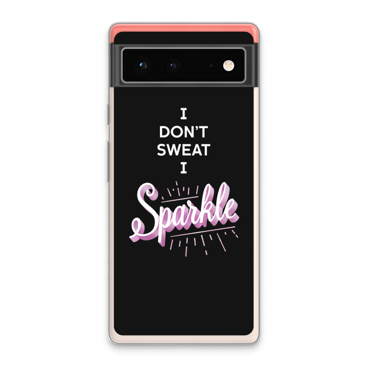 Sparkle quote: Google Pixel 6 Transparant Hoesje