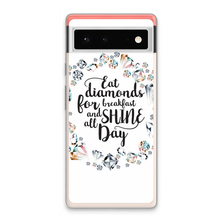 Diamonds: Google Pixel 6 Transparant Hoesje