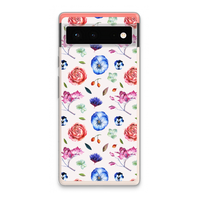 Bloemetjes: Google Pixel 6 Transparant Hoesje