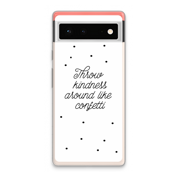 Confetti: Google Pixel 6 Transparant Hoesje