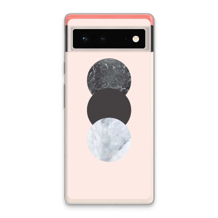Marmeren cirkels: Google Pixel 6 Transparant Hoesje