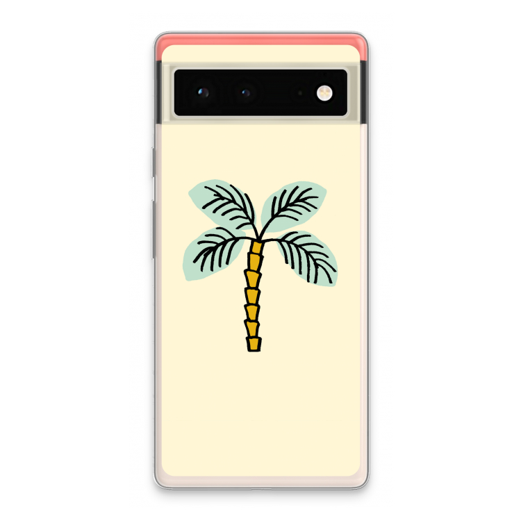 Palmboom: Google Pixel 6 Transparant Hoesje