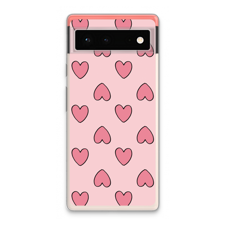 Ondersteboven verliefd: Google Pixel 6 Transparant Hoesje