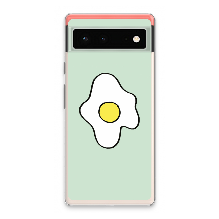 Spiegelei: Google Pixel 6 Transparant Hoesje