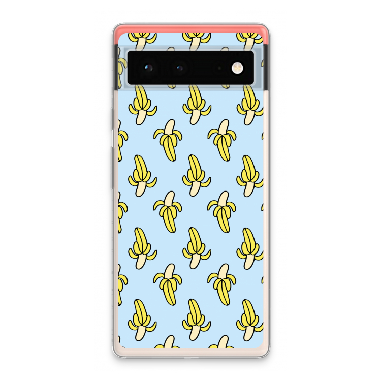 Bananas: Google Pixel 6 Transparant Hoesje