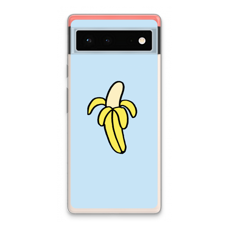 Banana: Google Pixel 6 Transparant Hoesje