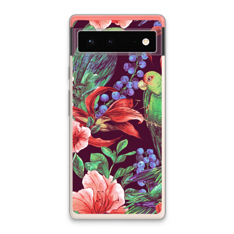 Papegaaien: Google Pixel 6 Transparant Hoesje