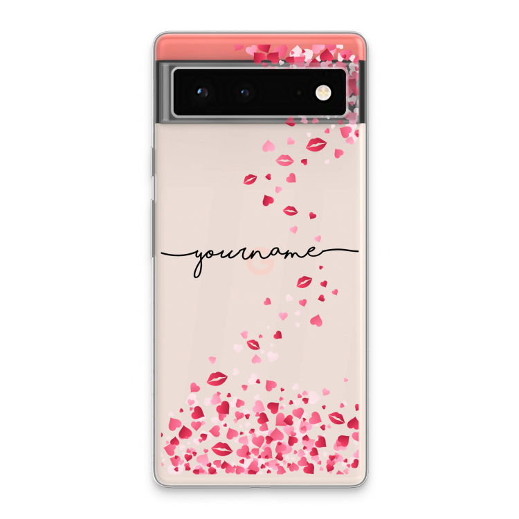 Hartjes en kusjes: Google Pixel 6 Transparant Hoesje