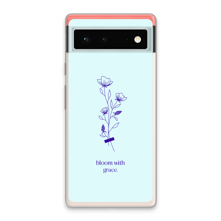 Bloom with grace: Google Pixel 6 Transparant Hoesje