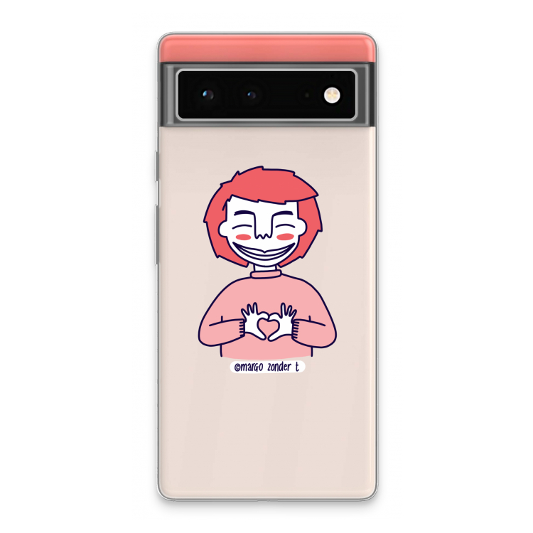Hartje: Google Pixel 6 Transparant Hoesje