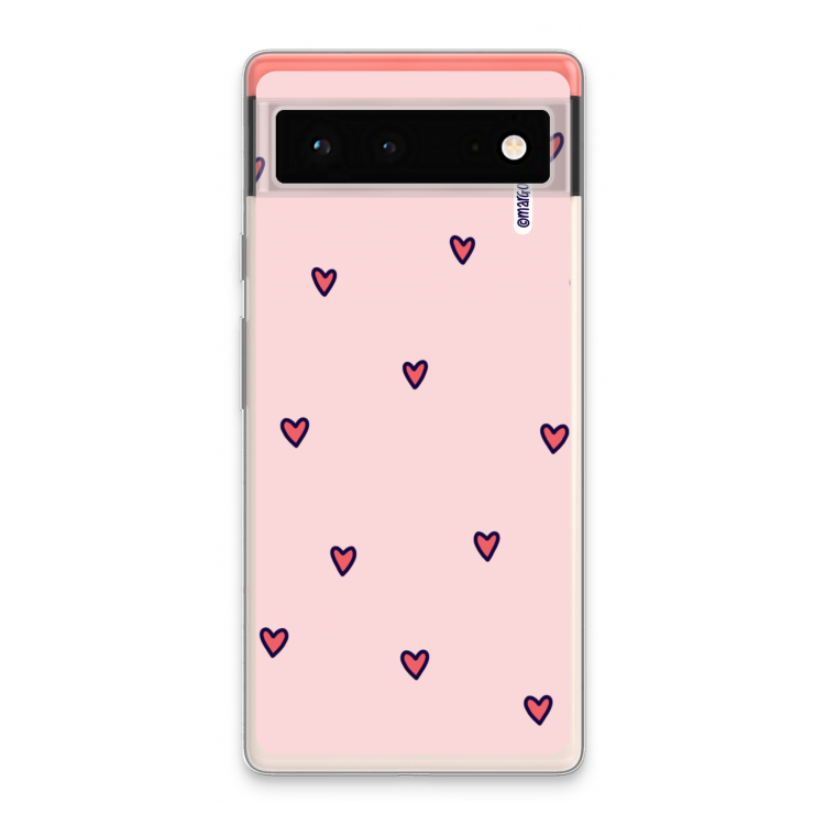 Hartjes: Google Pixel 6 Transparant Hoesje