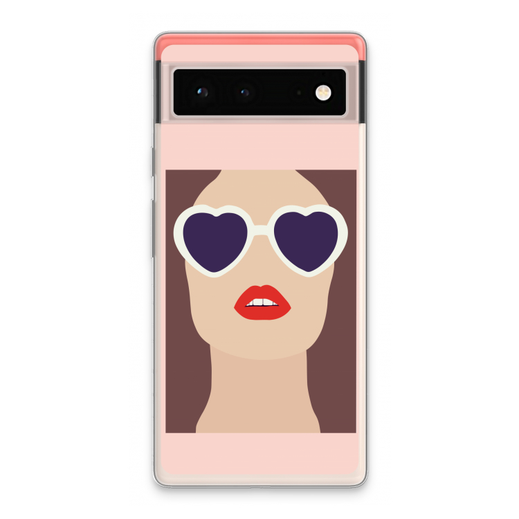 Red lips: Google Pixel 6 Transparant Hoesje