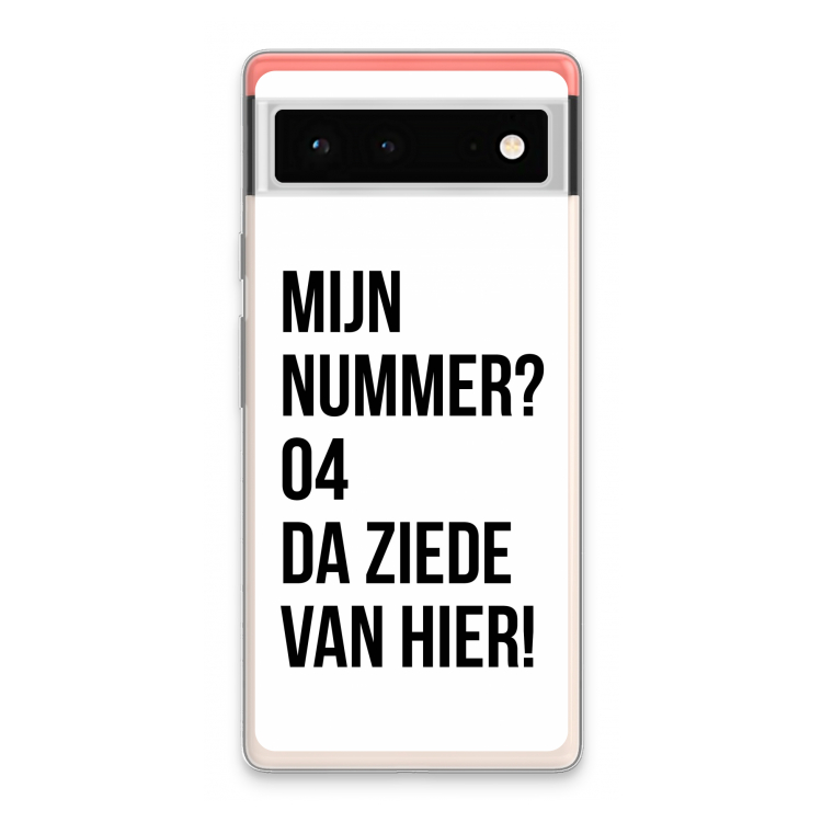 Da ziede van hier: Google Pixel 6 Transparant Hoesje