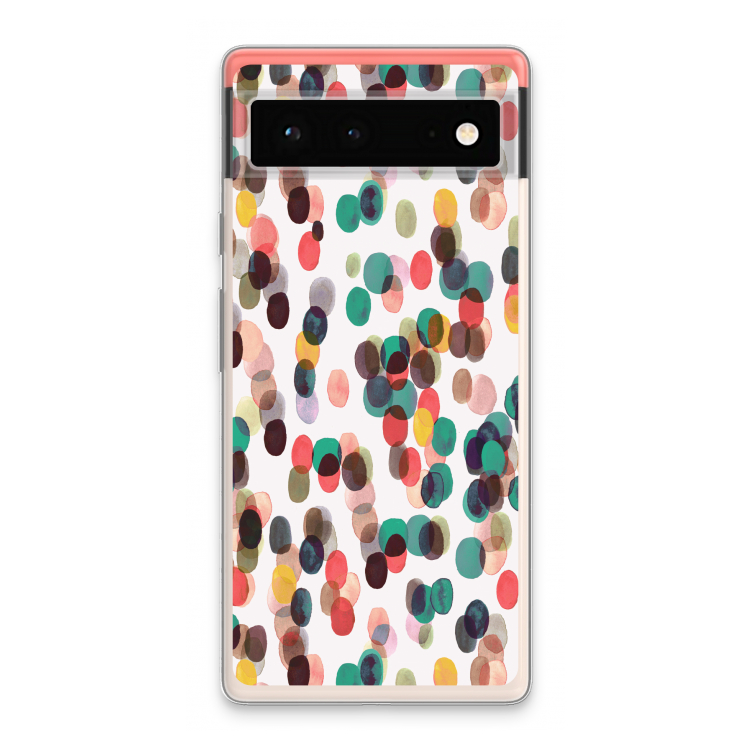 Tropical Dots: Google Pixel 6 Transparant Hoesje