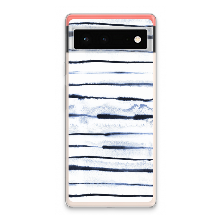 Ink Stripes: Google Pixel 6 Transparant Hoesje