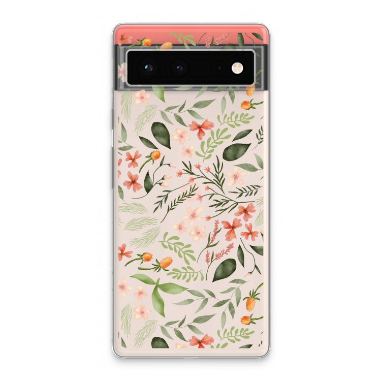 Sweet little flowers: Google Pixel 6 Transparant Hoesje