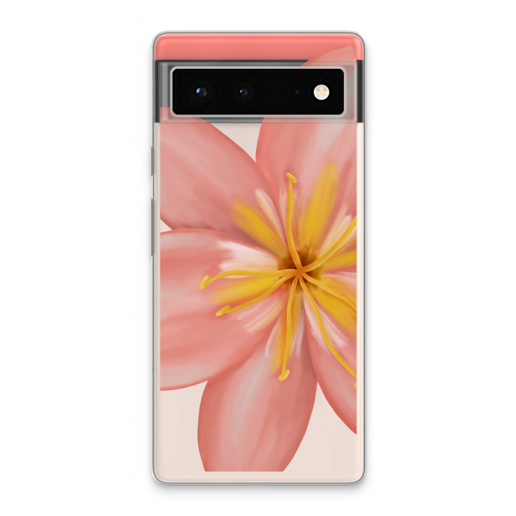 Pink Ellila Flower: Google Pixel 6 Transparant Hoesje