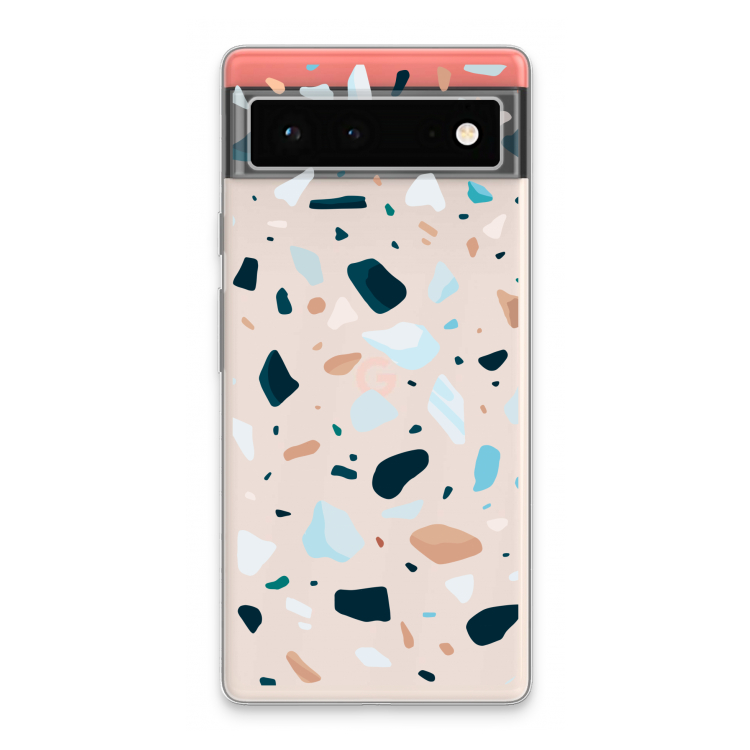 Terrazzo N°13: Google Pixel 6 Transparant Hoesje