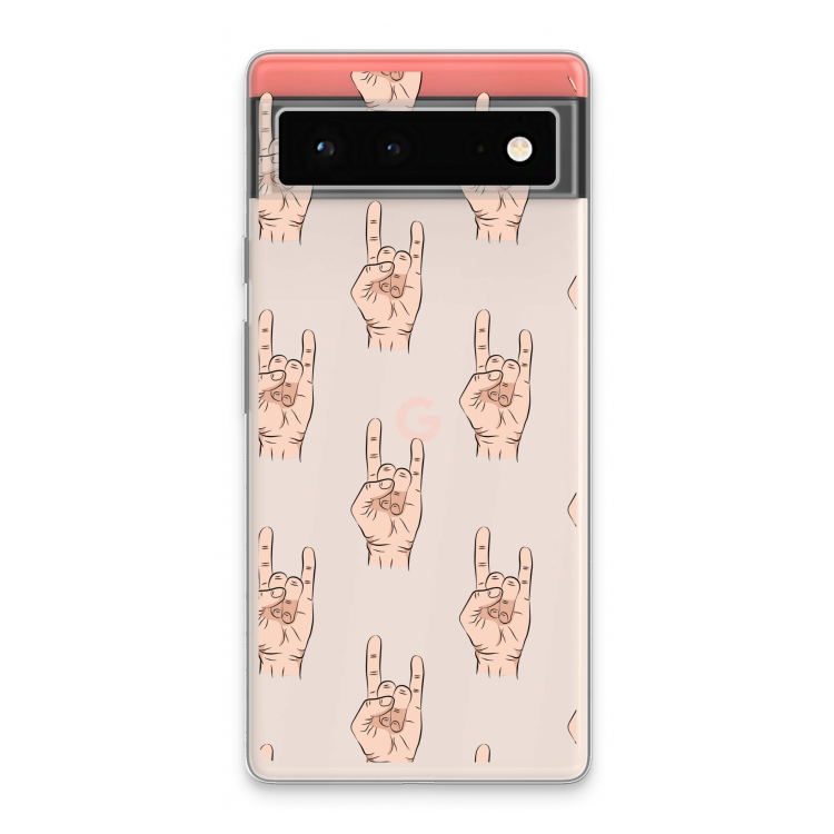 Rock: Google Pixel 6 Transparant Hoesje