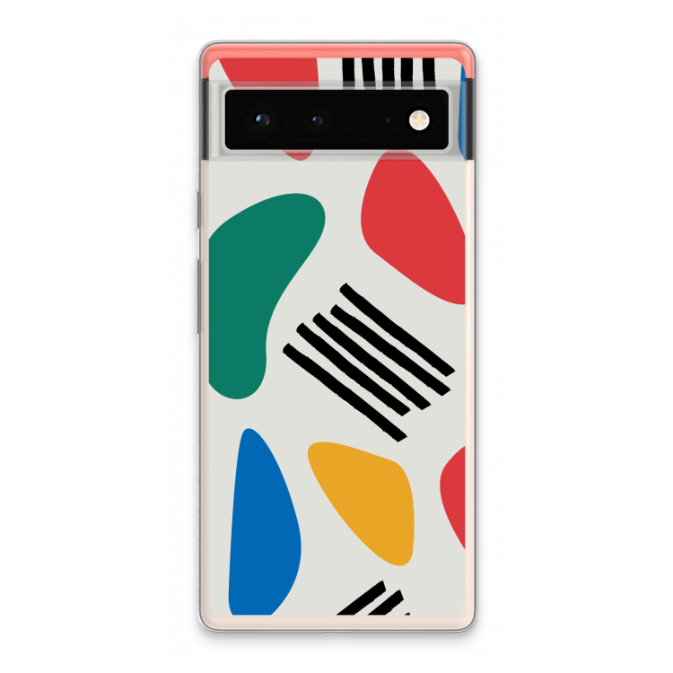 Illustratieve pop 1: Google Pixel 6 Transparant Hoesje