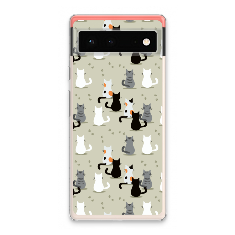 Katten: Google Pixel 6 Transparant Hoesje