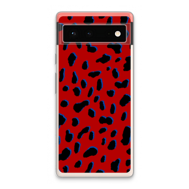 Red Leopard: Google Pixel 6 Transparant Hoesje
