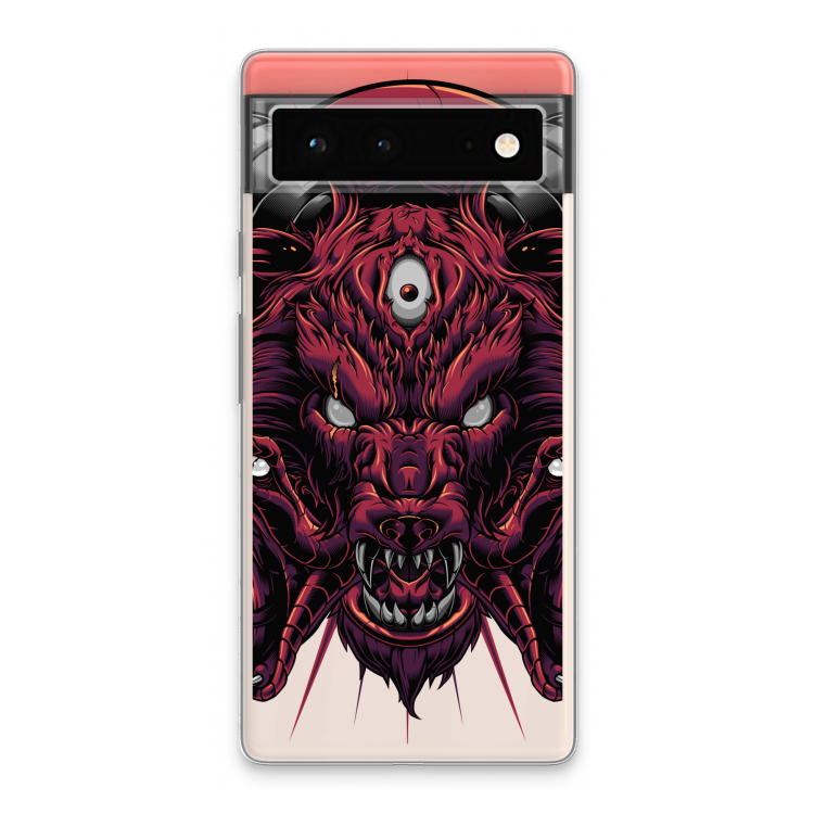 Hell Hound and Serpents: Google Pixel 6 Transparant Hoesje