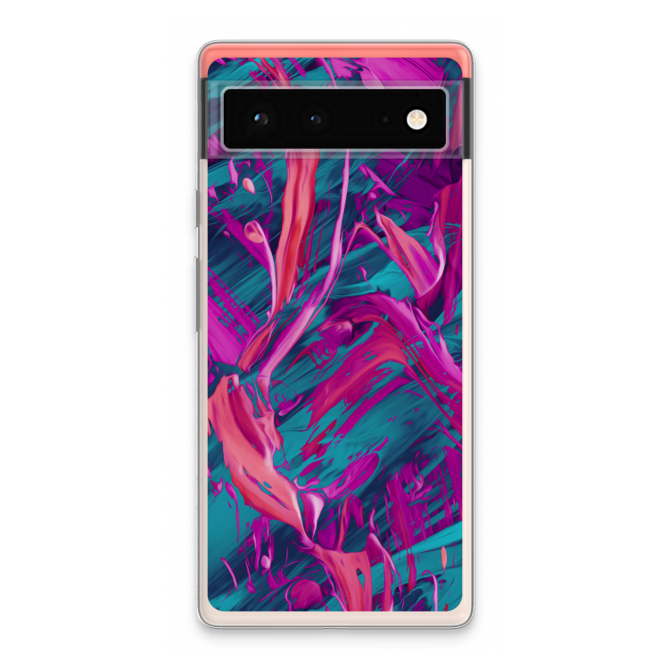 Pink Clouds: Google Pixel 6 Transparant Hoesje