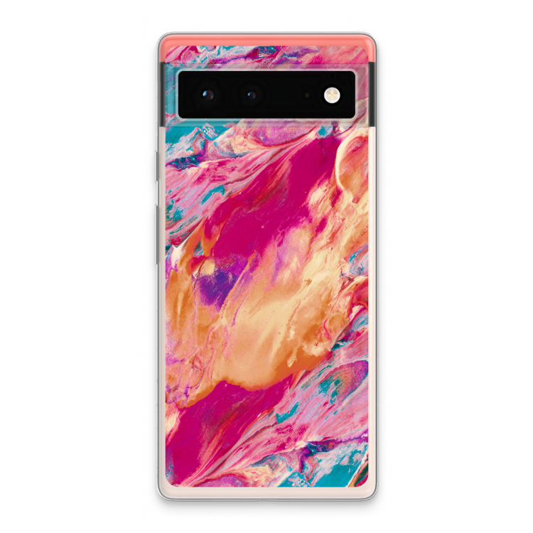 Pastel Echoes: Google Pixel 6 Transparant Hoesje