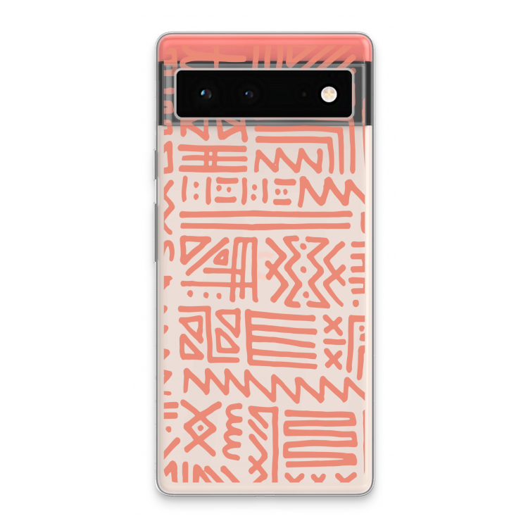 Marrakech Pink: Google Pixel 6 Transparant Hoesje