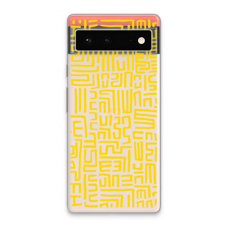 Majorelle Blue Print: Google Pixel 6 Transparant Hoesje
