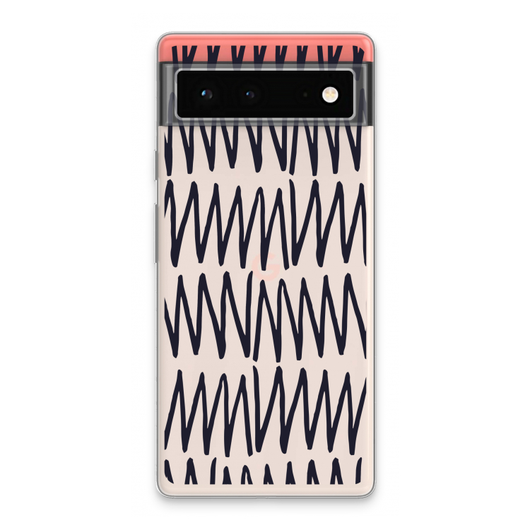 Marrakech Zigzag: Google Pixel 6 Transparant Hoesje
