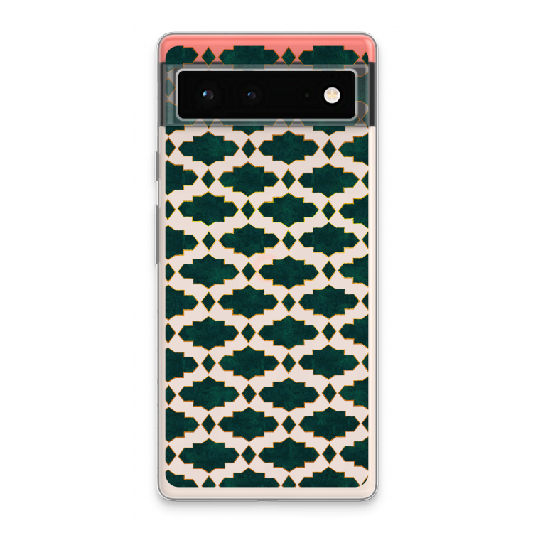Moroccan tiles: Google Pixel 6 Transparant Hoesje