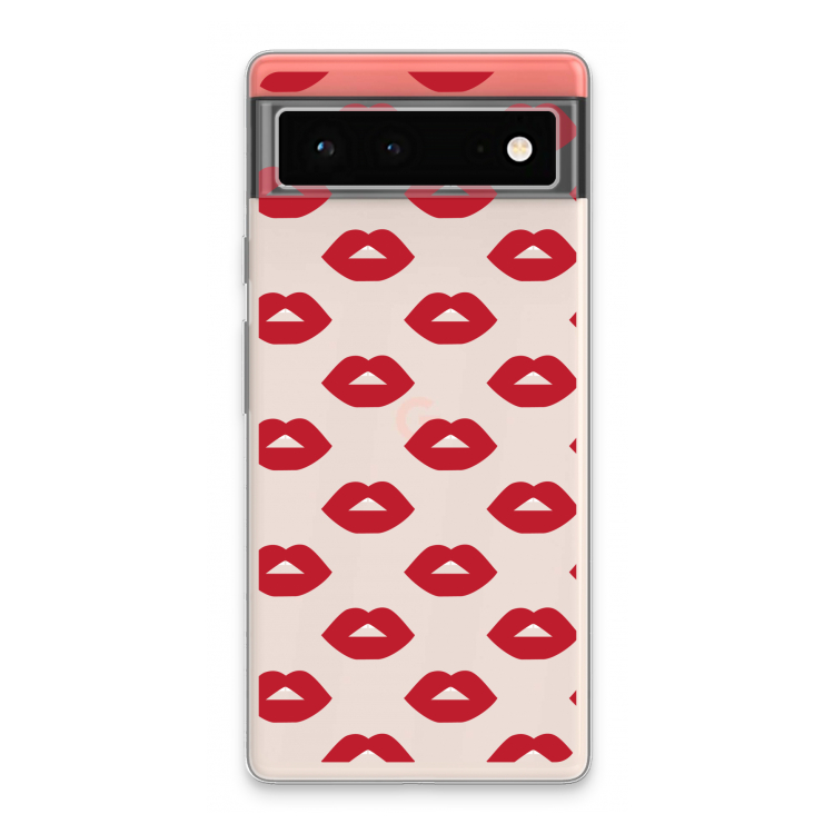 Lips: Google Pixel 6 Transparant Hoesje
