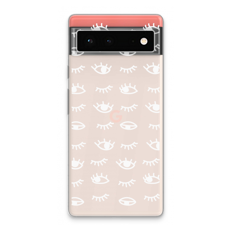 Eye pattern #3: Google Pixel 6 Transparant Hoesje