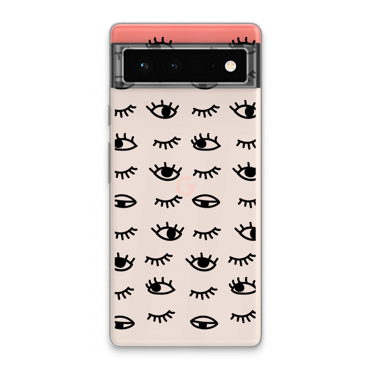 Eye pattern #2: Google Pixel 6 Transparant Hoesje
