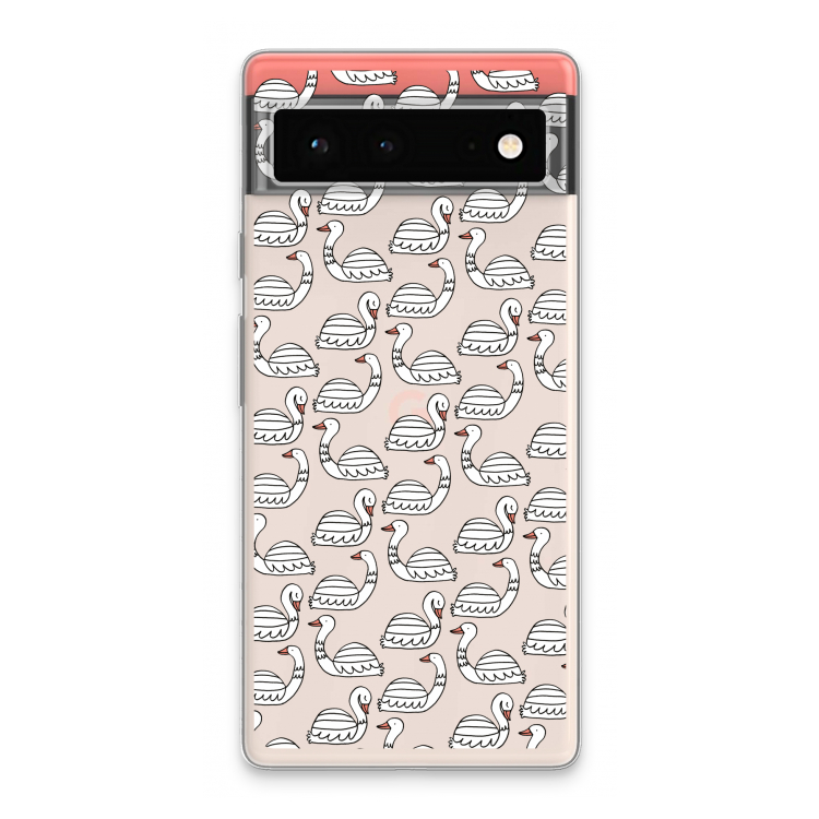 Zwanen: Google Pixel 6 Transparant Hoesje