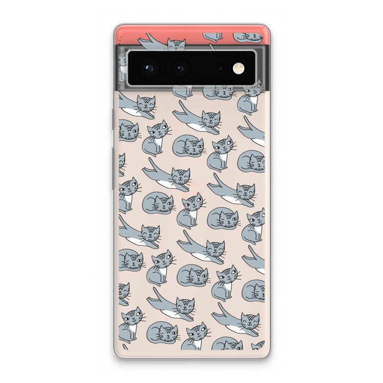 Poezen: Google Pixel 6 Transparant Hoesje