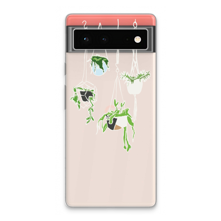 Hang In There: Google Pixel 6 Transparant Hoesje