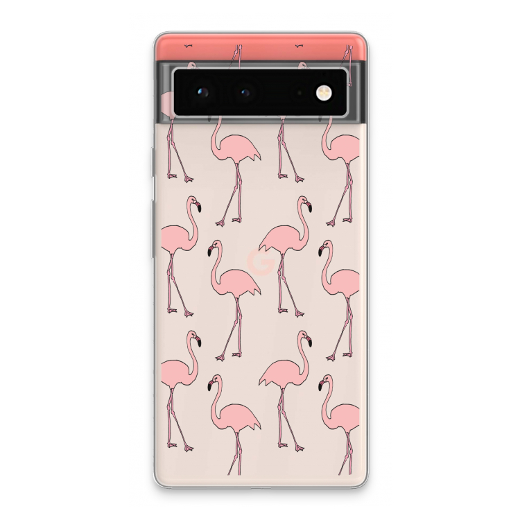 Anything Flamingoes: Google Pixel 6 Transparant Hoesje